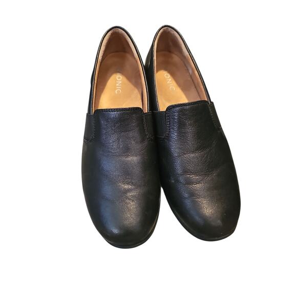 Vionic Women's Gianna Leather black sz 8.5 loafers shoes $120 SH454 - Picture 3 of 6
